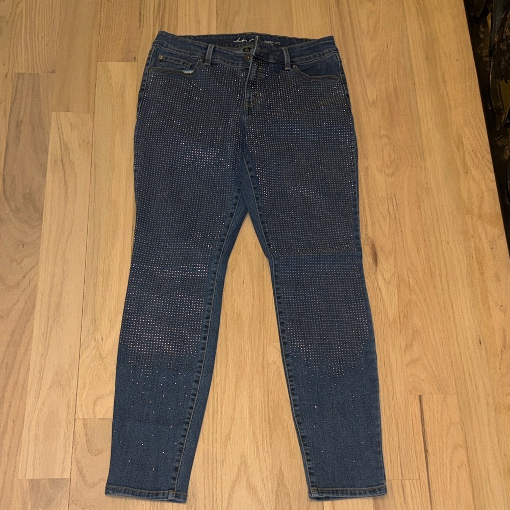 INC International Concepts Women's Blue Skinny Jeans